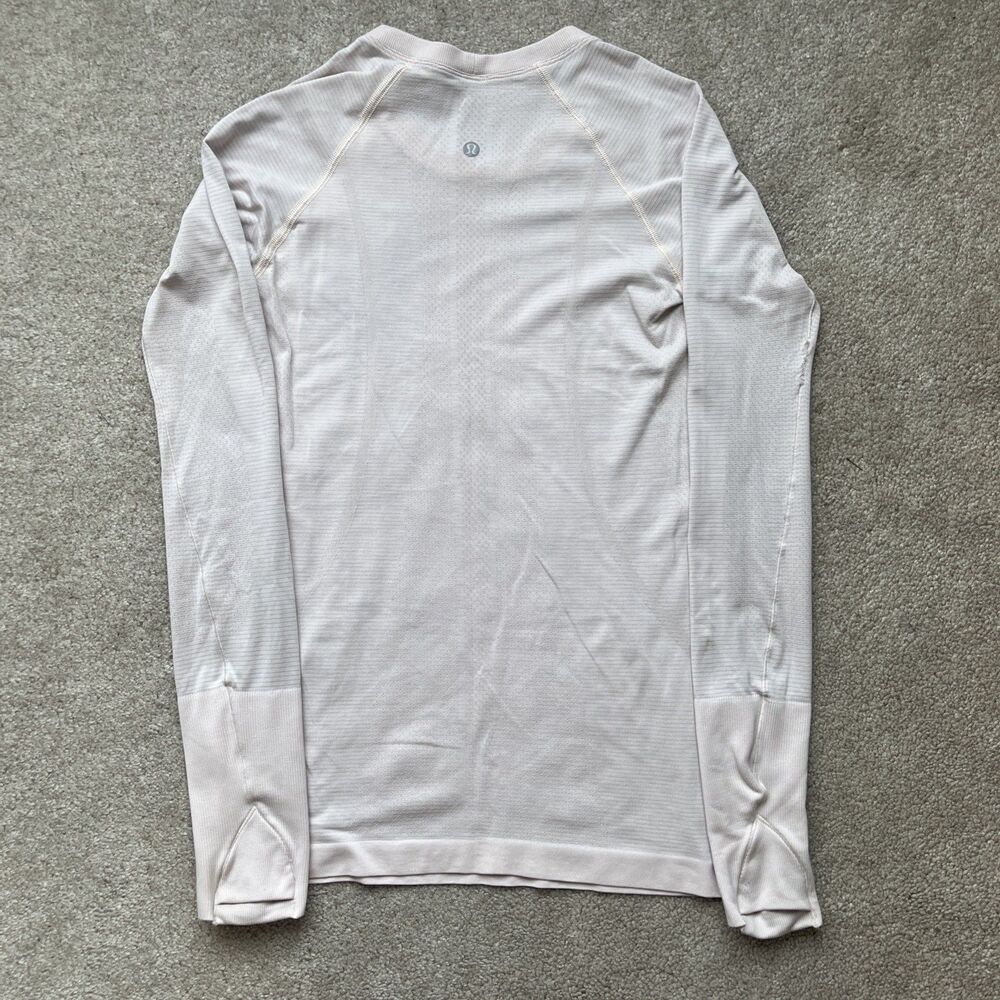 Lululemon Swiftly Tech Shirt Womens 6 Long Sleeve Running Athletic Top Baby Pink - Picture 8 of 8